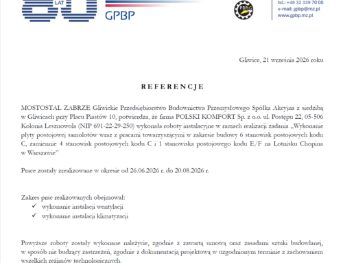 Instalacja przemysłowa – Referencje